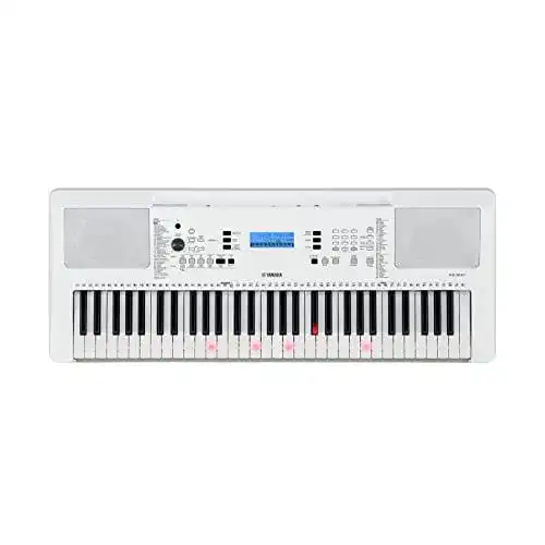 Yamaha EZ-300 Digital Keyboard mit Leuchttasten in Weiß