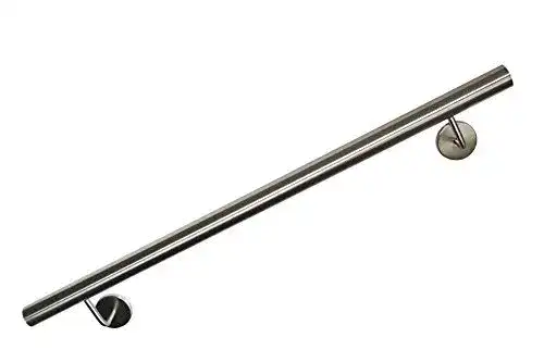 Edelstahlhandlauf V2A 42,4mm geschliffen für Wandmontage