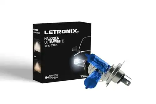 LetrOnix Halogen H4 Auto Lampen 12V 8500K Kalt Weiß