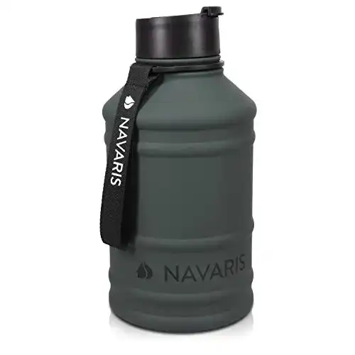 Trinkflasche 2,2 Liter aus Edelstahl für Sport und Fitness