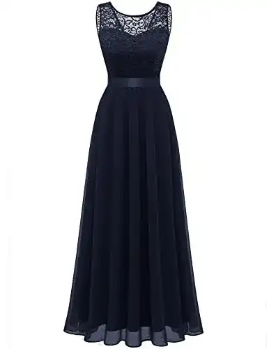 Berylove Damen Abendkleid Elegantes Lang Cocktailkleid