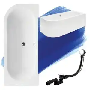 Acryl-Badewanne Besco Badland in Weiß mit Komplettset