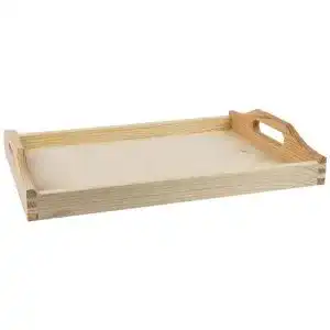 Holztablett Ideen mit Herz – unbehandelt, 30 x 20 x 5 cm