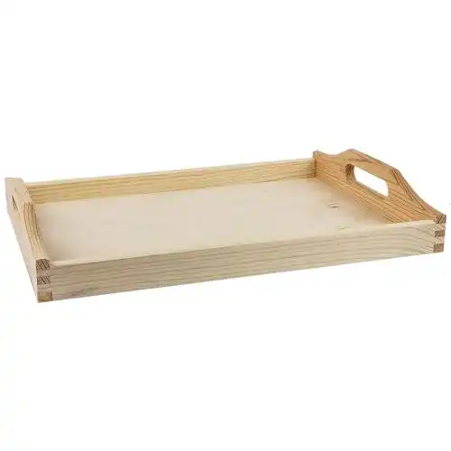Holztablett Ideen mit Herz – unbehandelt, 30 x 20 x 5 cm
