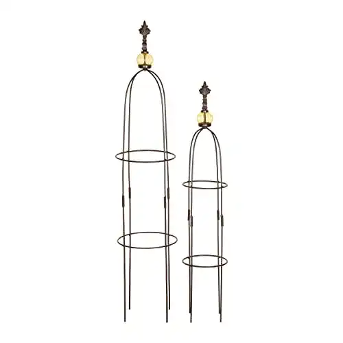 Rankgitter Verdoba Obelisk Rankhilfe Metall im 2er-Set für Pflanzen