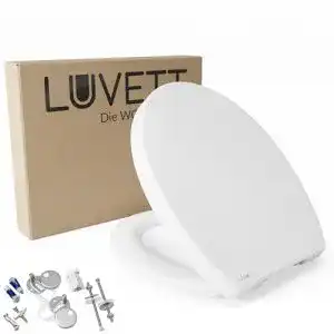 WC-Sitz Luvett C210 mit Edelstahl-Montagelösungen und Softclose