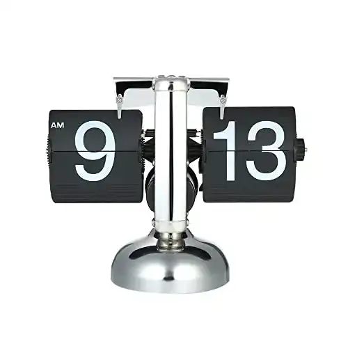 Fallblattanzeige Kavolet Retro Tischuhr mit Flip-Mechanismus