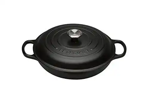 Le Creuset Signature Gusseisen Topf in Mattschwarz