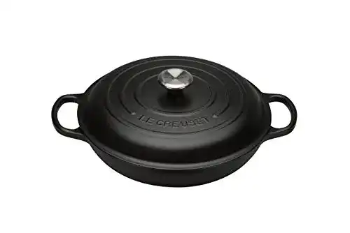 Le Creuset Signature Gusseisen Topf in Mattschwarz
