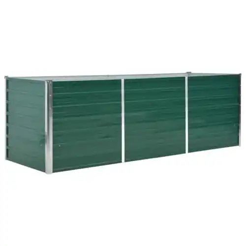 Hochbeet vidaXL aus verzinktem Stahl 240 x 80 x 77 cm für Garten und Terrasse