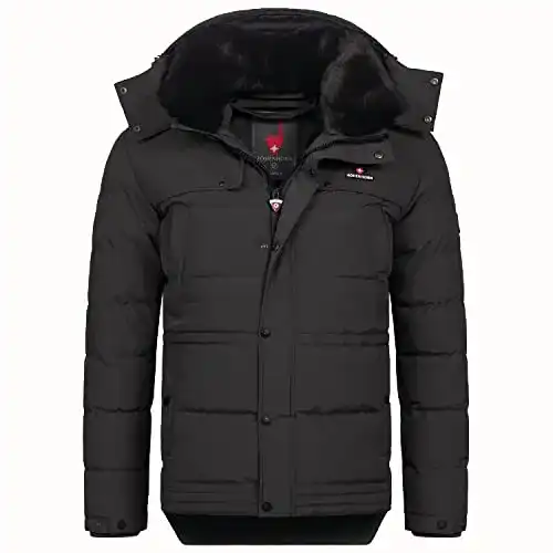 Daunenjacke Herren Höhenhorn Adamelo Winterjacke in Schwarz