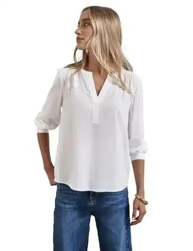 Weiße Blusen von Street One für Damen in Unifarbe
