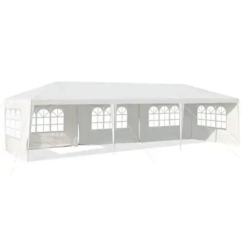 Partyzelt Costway Pavillon 3x9m für Garten und Veranstaltungen