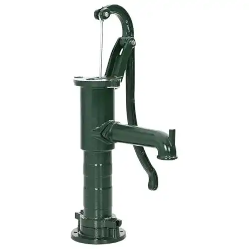 Schwengelpumpe vidaXL aus Gusseisen in Grün für Garten und Brunnen
