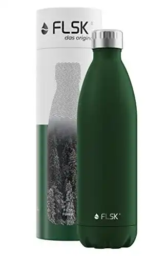 Edelstahl-Trinkflasche 1 Liter FLSK – Isolierflasche für heiße und kalte Getränke
