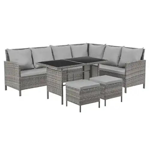 Gartenmöbel SVITA Madison & Monroe Polyrattan Ecksofa im Vergleich