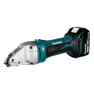 Elektrische Blechschere Makita Akku Kurvenschere 18 V mit 2 Akkus und Ladegerät
