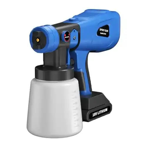 Akku Farbspritzpistole Yiyai 18V mit 1500mAh und 4 Düsen