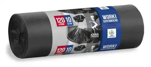 Müllbeutel Anna Zaradna ST-AZ-001972 120 Liter schwarz, 10 Stück