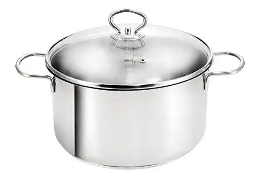 Kochtopf 24 cm Kopf Fleischtopf Merkur mit Glasdeckel und 4 Litern