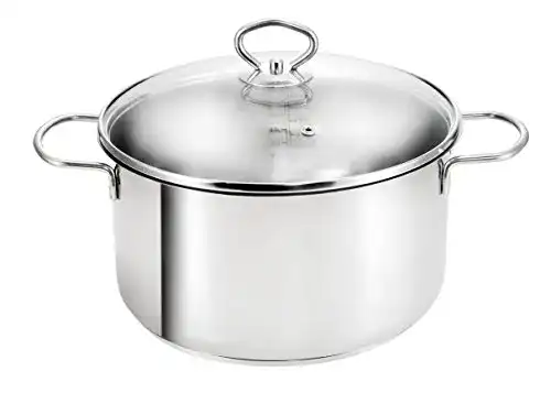 Kochtopf 24 cm Kopf Fleischtopf Merkur mit Glasdeckel und 4 Litern
