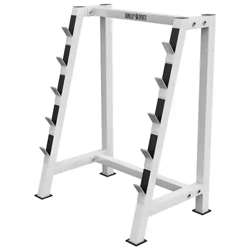 Hantelablage von Gorilla Sports für Langhantelstangen