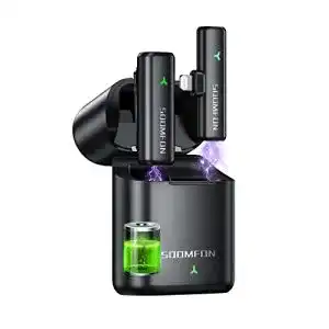 Soomfon Lavalier Wireless Mikrofon für iPhone Kabellos und MFi-zertifiziert