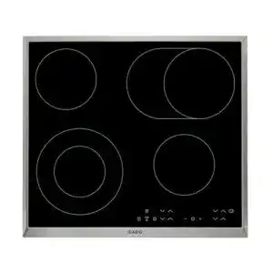 AEG Glaskeramikkochfeld 60 cm mit 4 Zonen und Edelstahlrahmen
