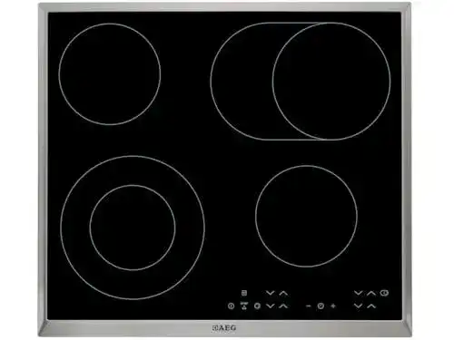 AEG Glaskeramikkochfeld 60 cm mit 4 Zonen und Edelstahlrahmen