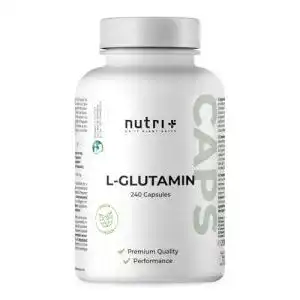 Glutamin Kapseln von Nutri mit 240 hochdosierten veganen Kapseln