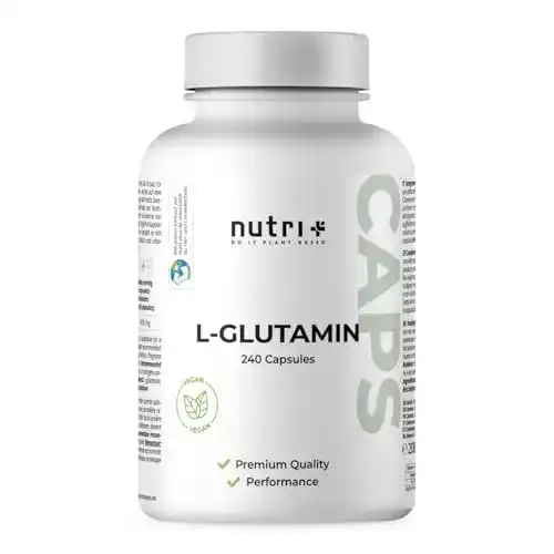 Glutamin Kapseln von Nutri mit 240 hochdosierten veganen Kapseln