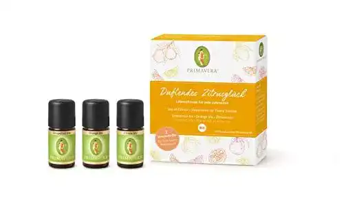 Aromaöl Set von Primavera mit ätherischen Ölen in Zitrus-Duft