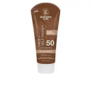 Australian Gold LSF 50 Sonnencreme für das Gesicht mit Selbstbräuner