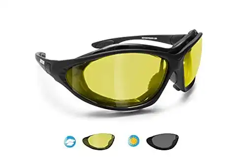 Motorradbrille selbsttönend Bertoni Photochrome mit polarisierten Linsen