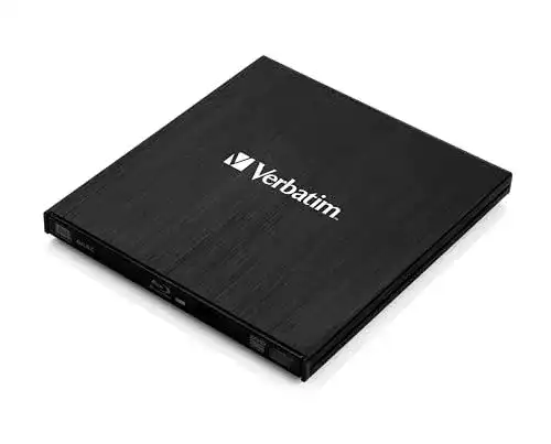 Externer Slimline Blu-ray Brenner von Verbatim mit USB-Anschluss