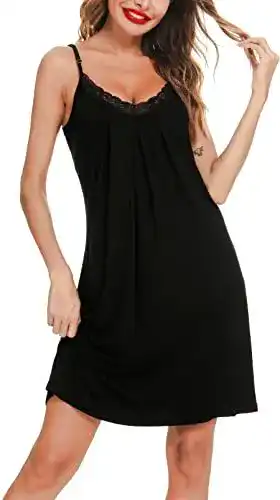 Unterkleid Lovasy Nachthemd für Damen mit Spaghettiträgern