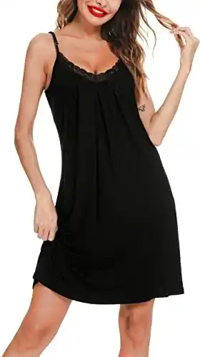 Unterkleid Lovasy Nachthemd für Damen mit Spaghettiträgern