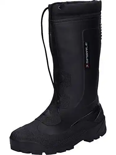 Gummistiefel Spirale gefütterte Winterstiefel in schwarz Größe 47