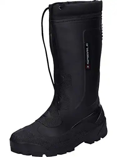 Gummistiefel Spirale gefütterte Winterstiefel in schwarz Größe 47