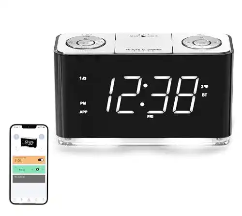 Funkwecker iTOMA mit Bluetooth und großer LED-Anzeige