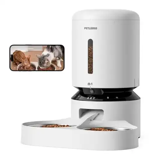 Futterautomat für 2 Katzen mit 5L Kapazität und HD Kamera von Petlibro