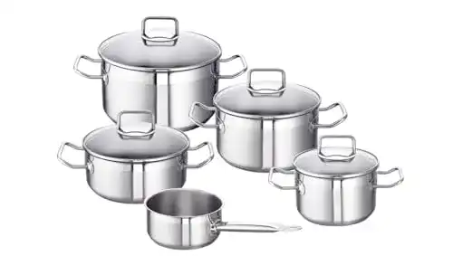 Schulte-Ufer Topfset Meister Set Profi-Star 5-teilig Edelstahl für Induktion