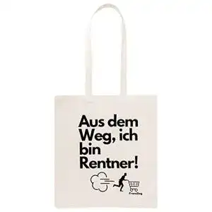 Jutebeutel Fremibag für Rentner Stofftasche für Einkäufe