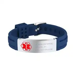 Notfallarmband Bandmax für Herren – personalisierbares Silikonarmband