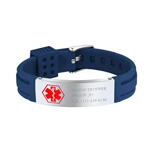 Notfallarmband Bandmax für Herren – personalisierbares Silikonarmband