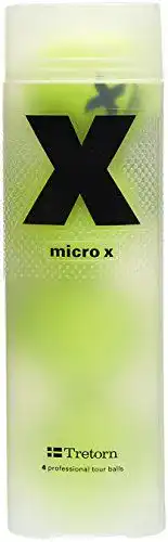 Drucklose Tennisbälle Tretorn Micro X 4er Pack, Gelb, One Size