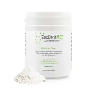 Bentonit ZeoBent MED Detox-Pulver 400g für Entgiftung und Darmreinigung
