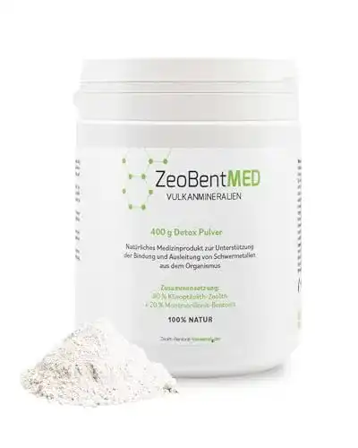Bentonit ZeoBent MED Detox-Pulver 400g für Entgiftung und Darmreinigung