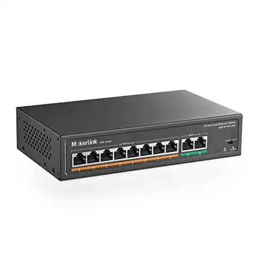 MokerLink 8-Port PoE Switch mit 2 Gigabit Uplink Ports
