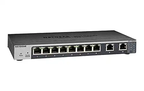 Netgear GS110EMX 10-GB-Switch mit 8 Gigabit- und 2 Multi-Gigabit-Ports